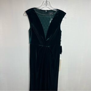 Adrianna Papell Green Backless Dress